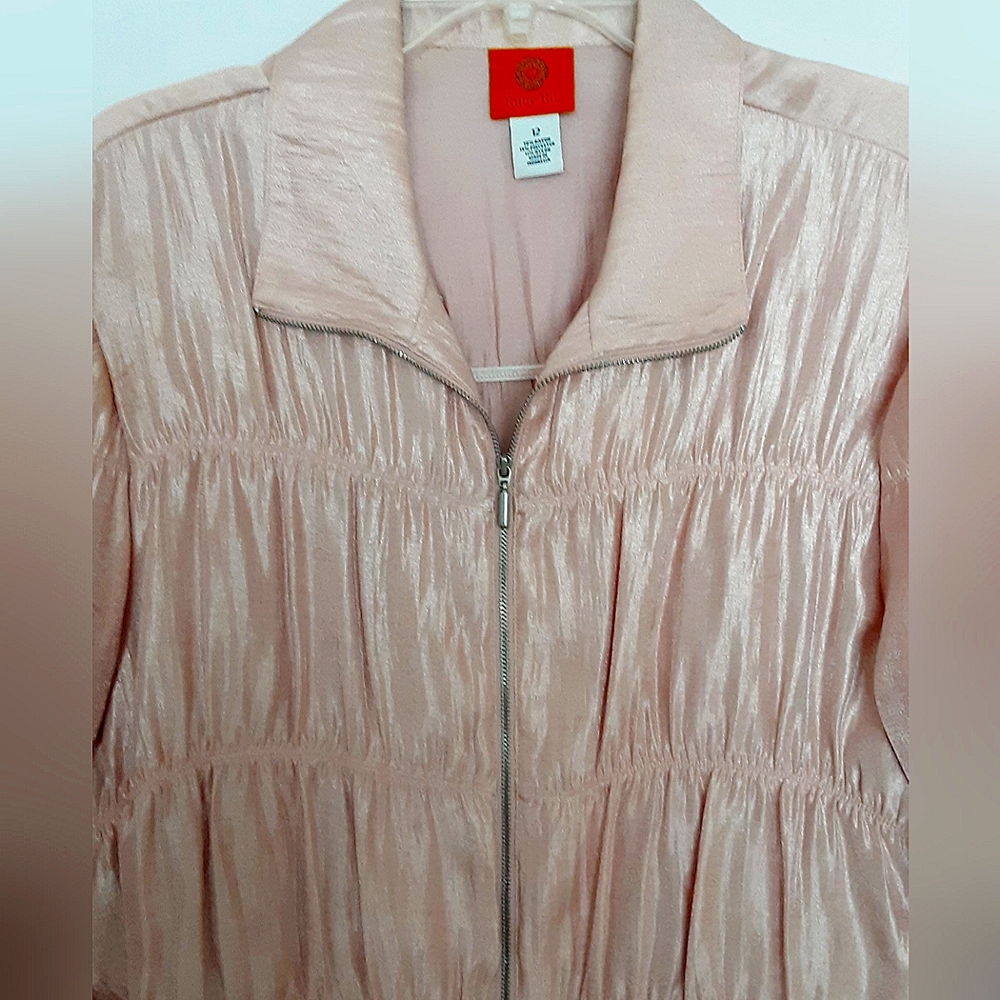 Ruby Rd Glossy Pink Jacket - Picture 2 of 8